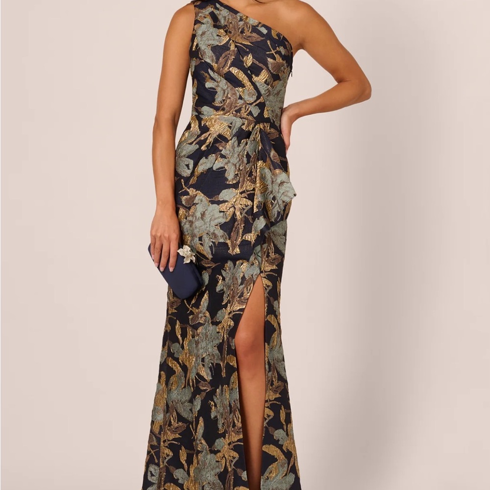 Elegant One-Shoulder Floral Dress